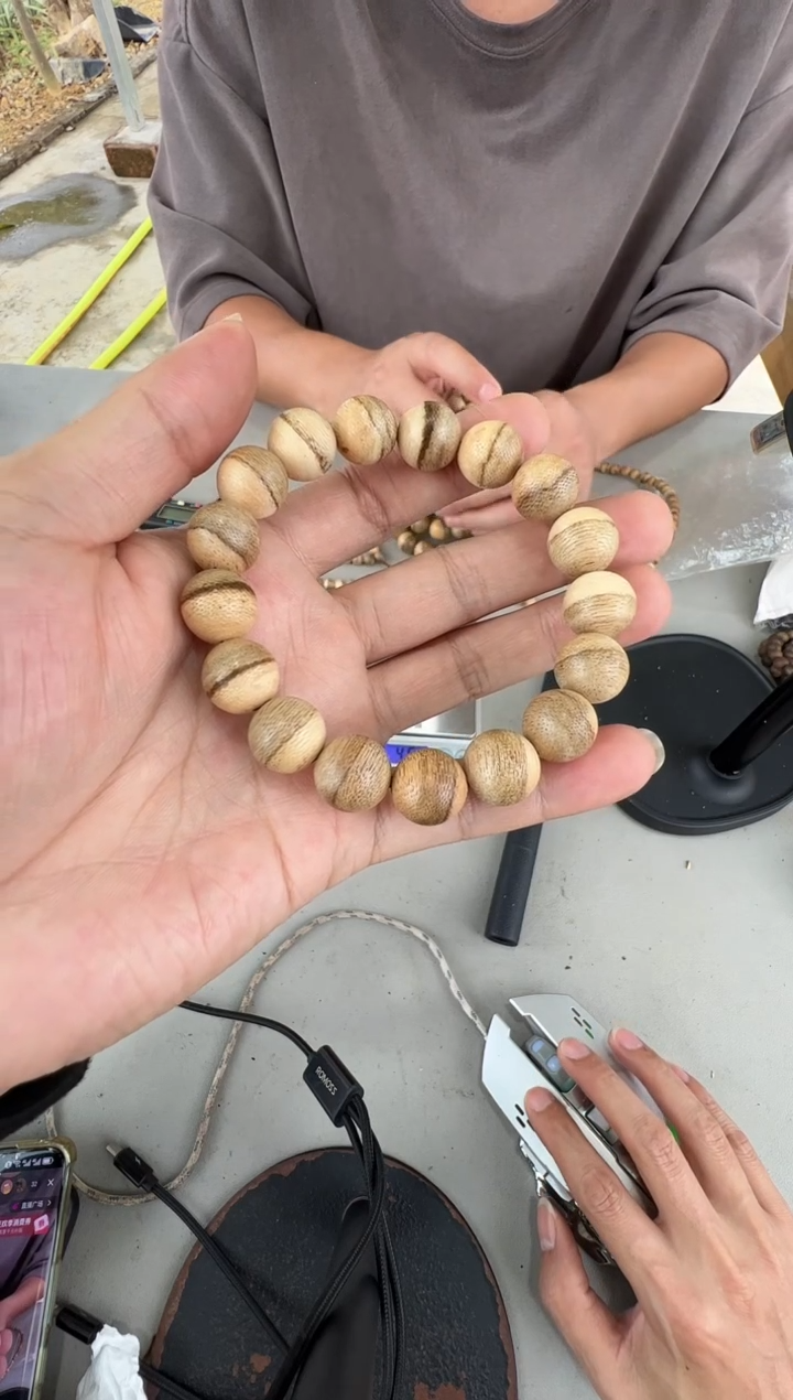 沉香沉香枕海南天然野1.2圆珠单圈多样性发一