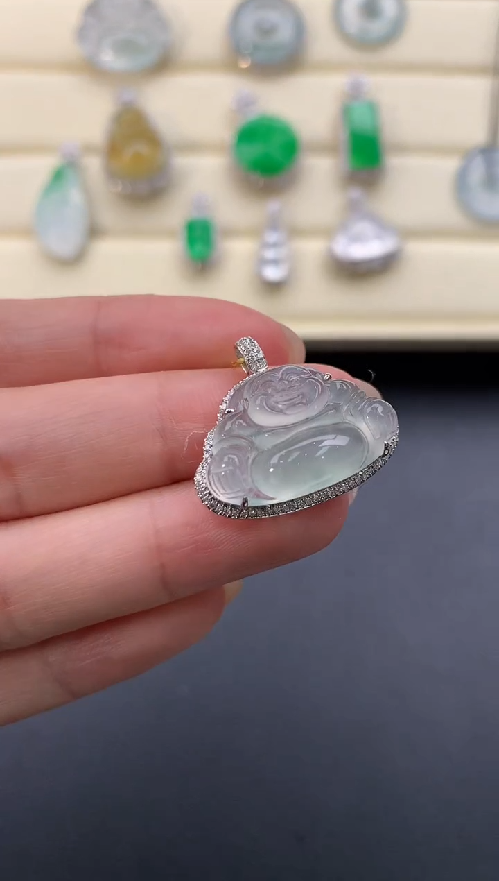 【闪购商品】翡翠颈饰18K金镶嵌X272      
