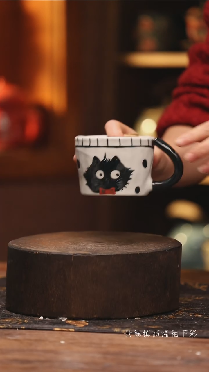 陶瓷景德镇高温釉下手绘陶瓷@L334@