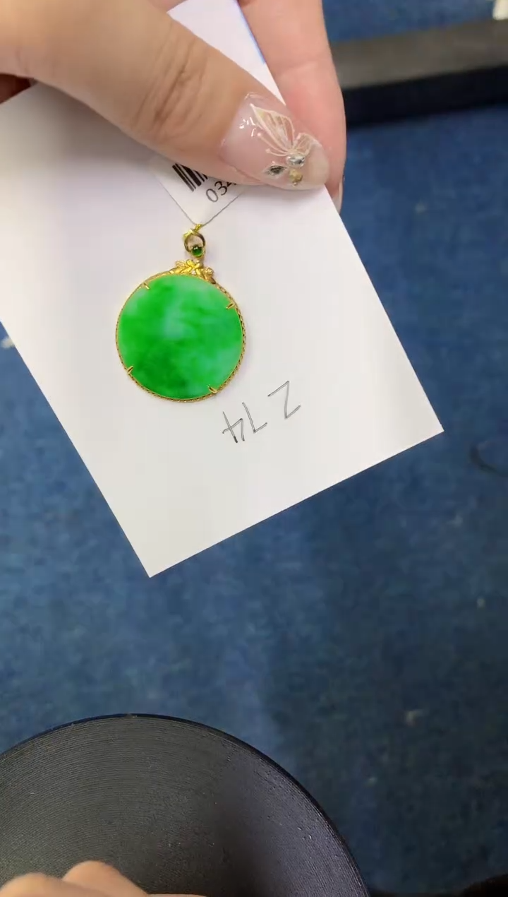 【闪购商品】翡翠颈饰18K金镶嵌0000000000