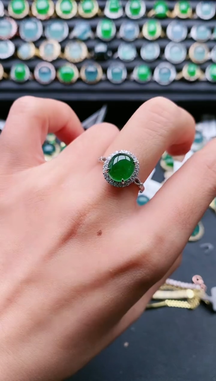 【闪购商品】翡翠戒指银S925镶嵌11111111