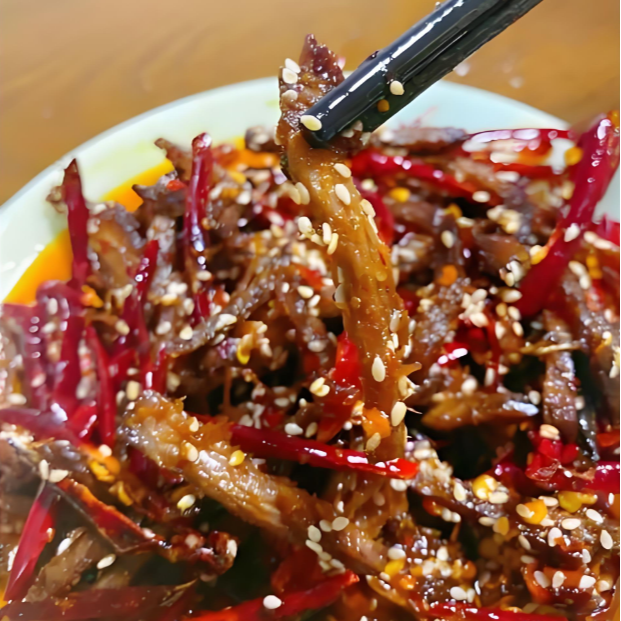 自贡特产麻辣冷吃牛肉丝香辣解馋下酒熟食