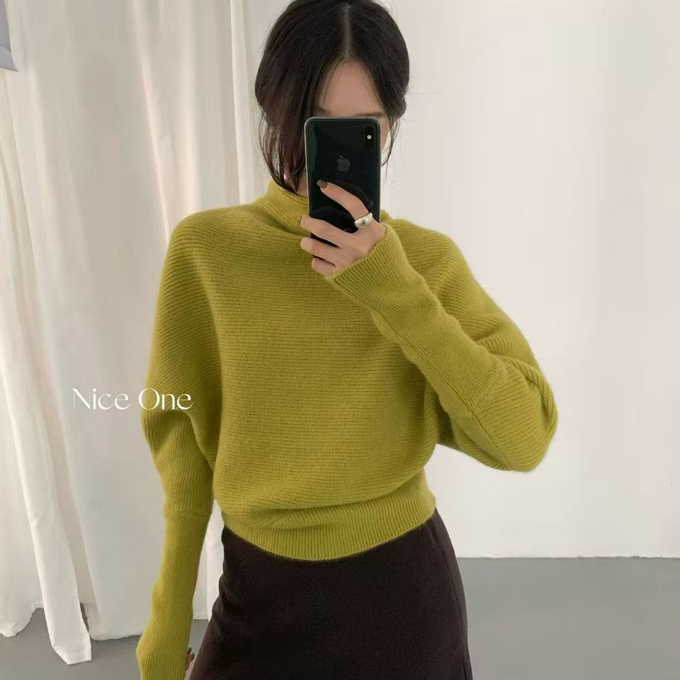 25116千金Anna~气质欧尼蝙蝠袖慵懒毛衣