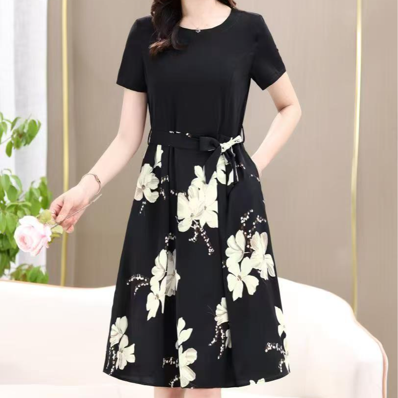 2025新款夏季女装高级感气质修身收腰高贵连衣裙63