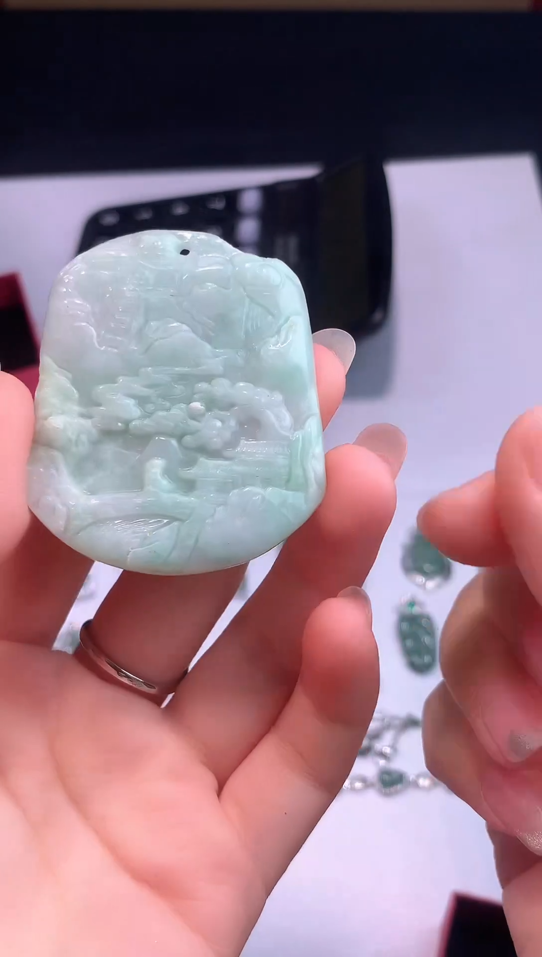 颈饰未镶嵌翡翠0芹0翡翠珠宝764