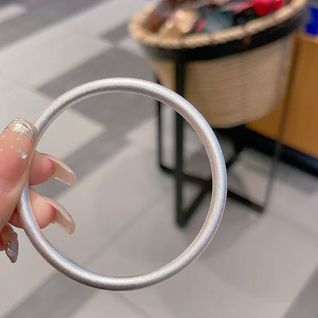 非金属树脂手镯 古法手镯女磨砂素圈实心闭口镯简约百搭送女朋友