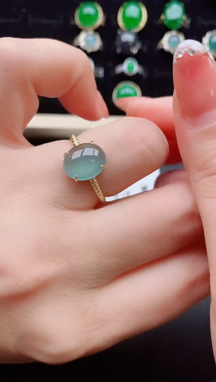【闪购商品】翡翠戒指银S925镶嵌12121