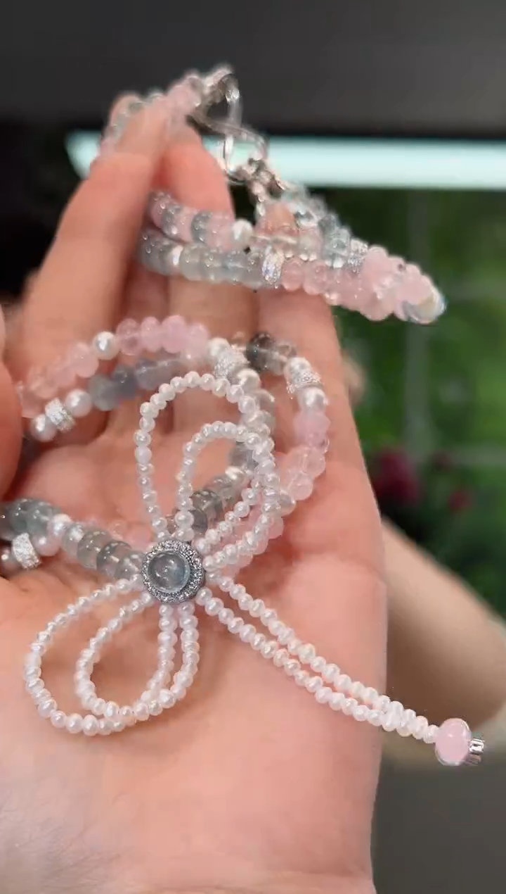 未镶嵌颈饰海蓝宝石珠串