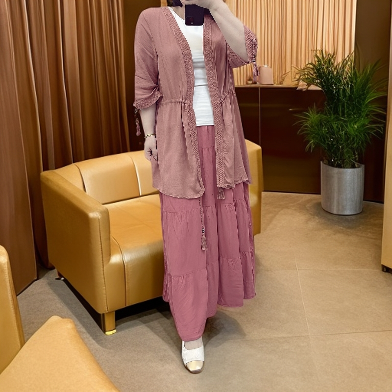 0037款舒适气质文艺复古2色半身裙