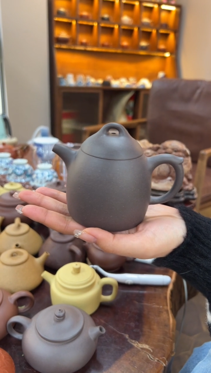 【闪购商品】紫砂茶壶【头哥手工壶】秦权天青泥