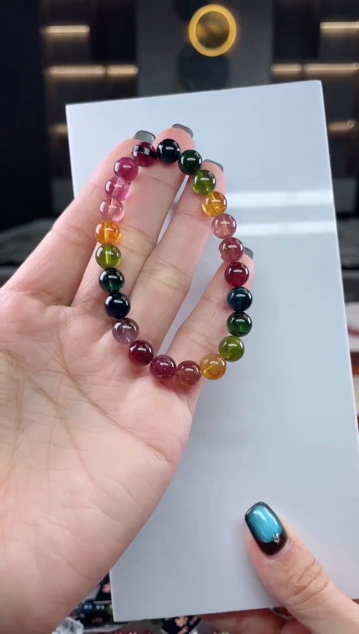 未镶嵌单圈手串碧玺（多样性发一条）T