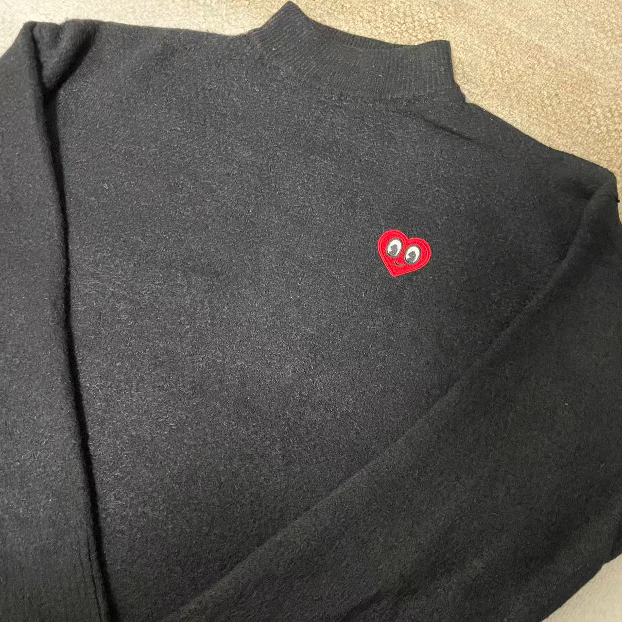 呆呆姐 爱心家半高领针织长袖打底毛衣！真的超软糯