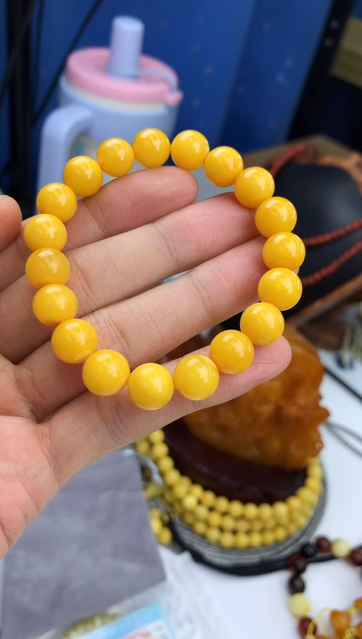 裸石蜜蜡未镶嵌手串