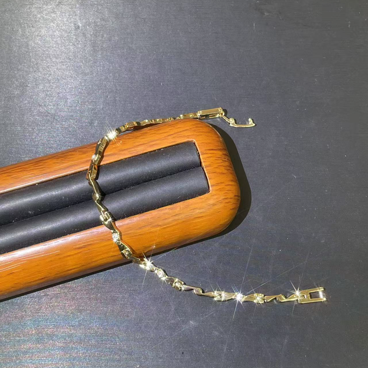 s1875玫色微镶链条手链多样性发货