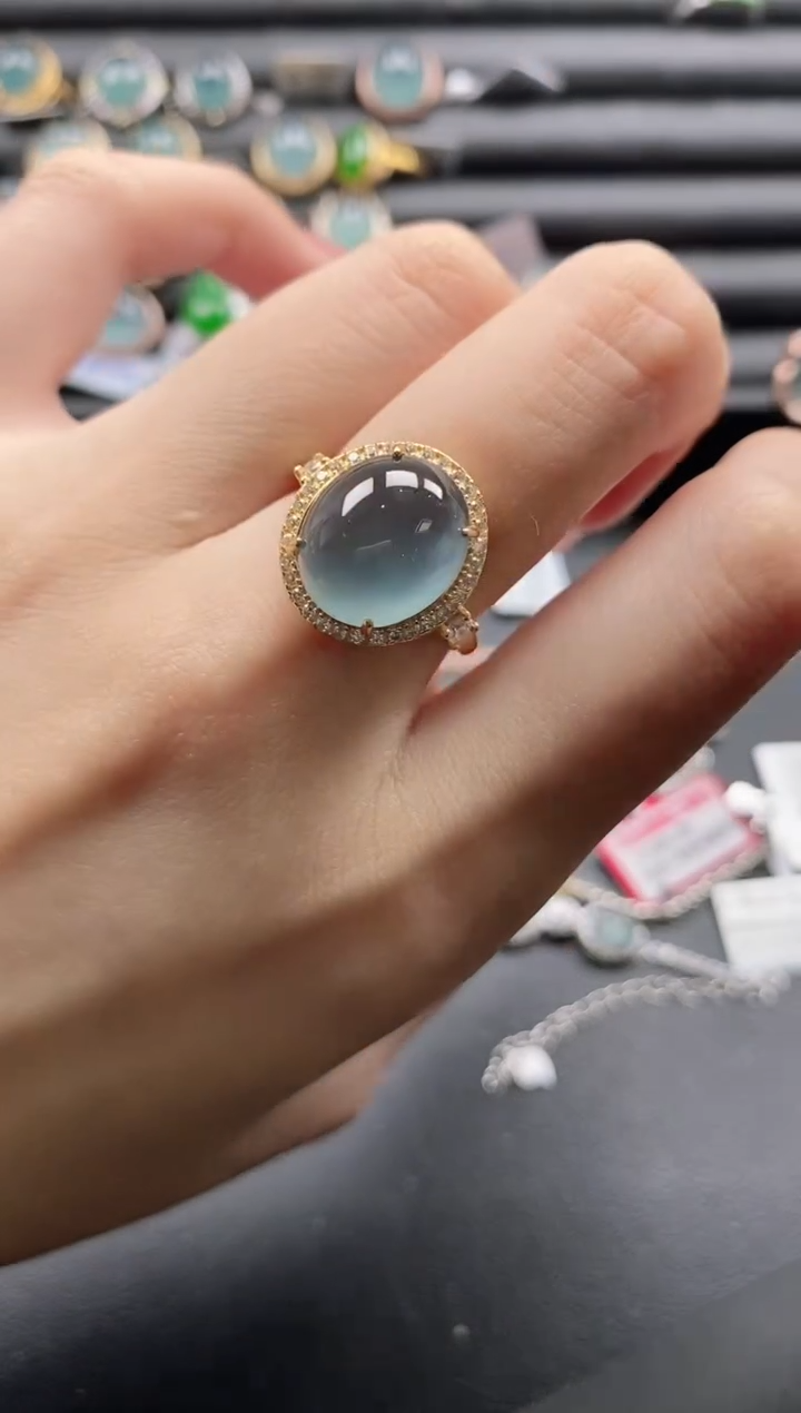 【闪购商品】翡翠戒指银S925镶嵌1111