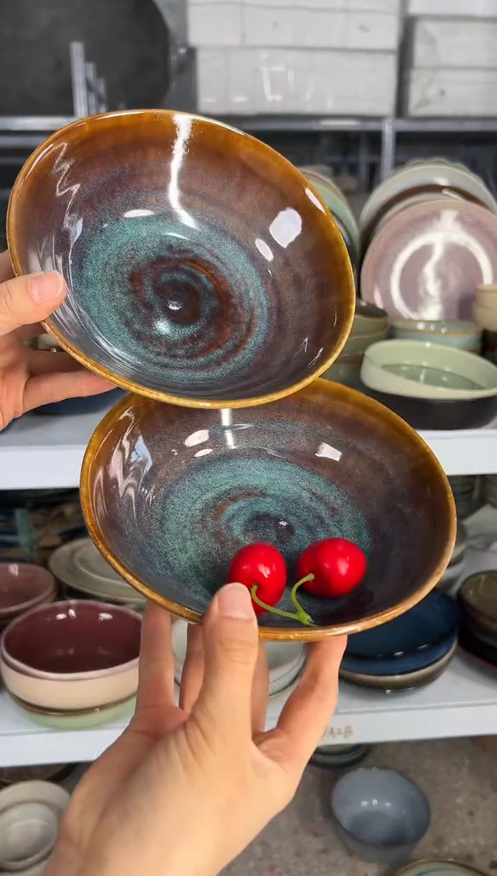 陶瓷外贸尾货瑕疵满20包邮X2 新品菜碗