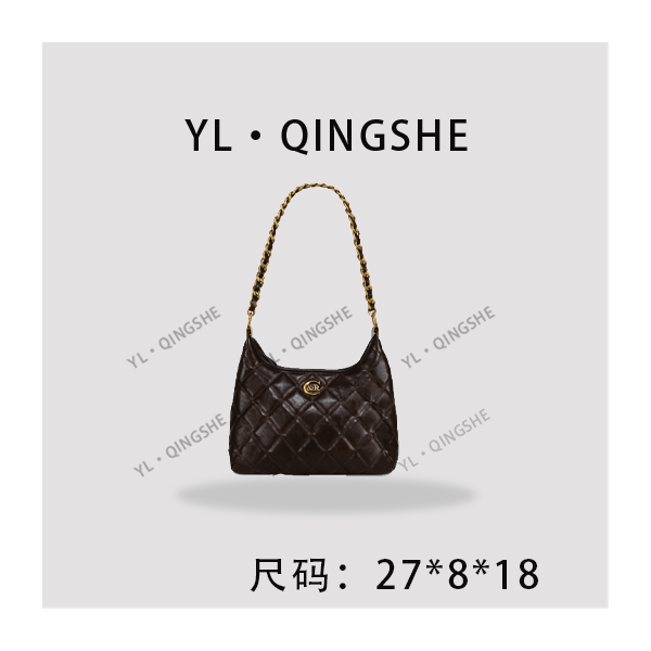 【依琳定制】女士潮流时尚经典气质手拎单肩包GQ-8708-咖啡