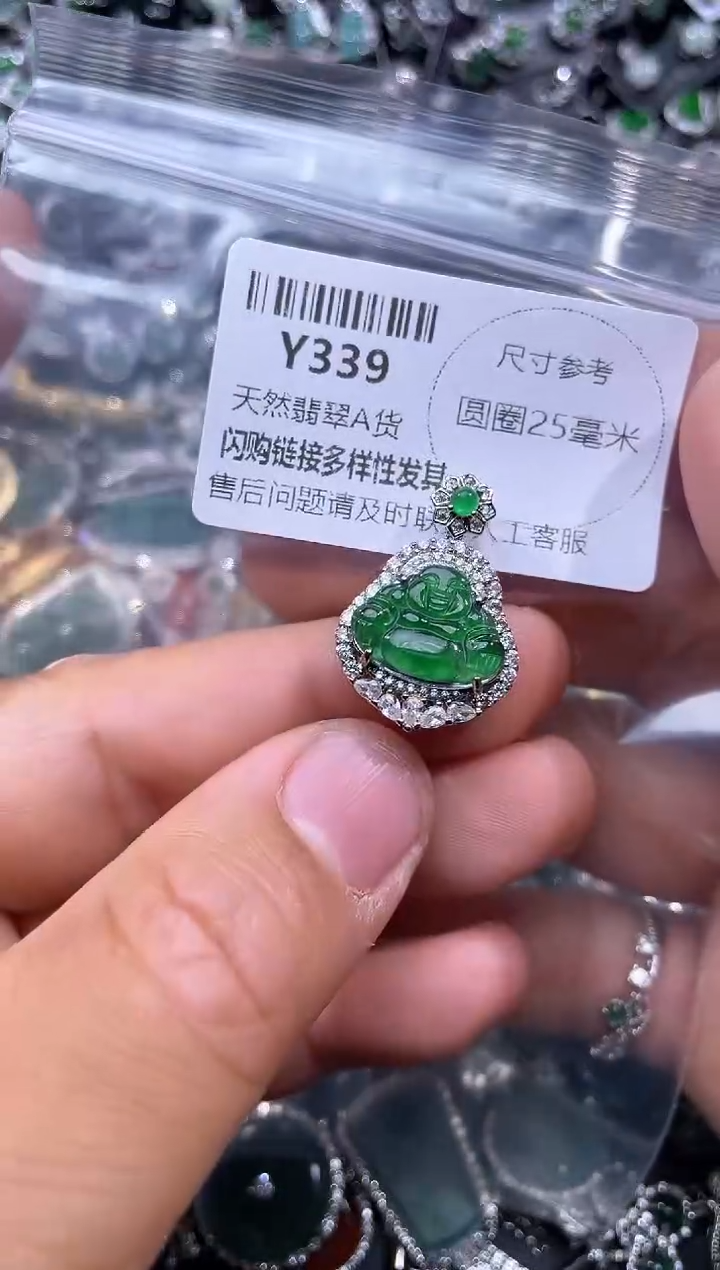【闪购商品】翡翠颈饰未镶嵌Y339吊坠