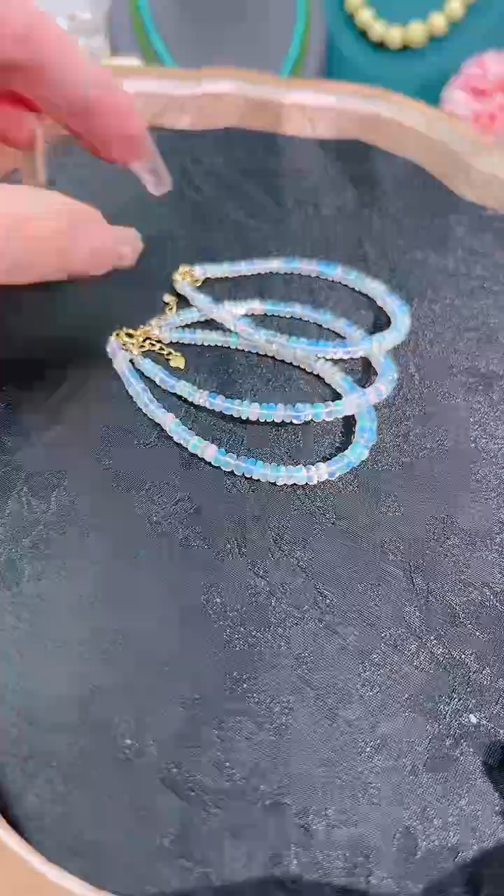 欧泊银S925镶嵌手链多样性发其一129