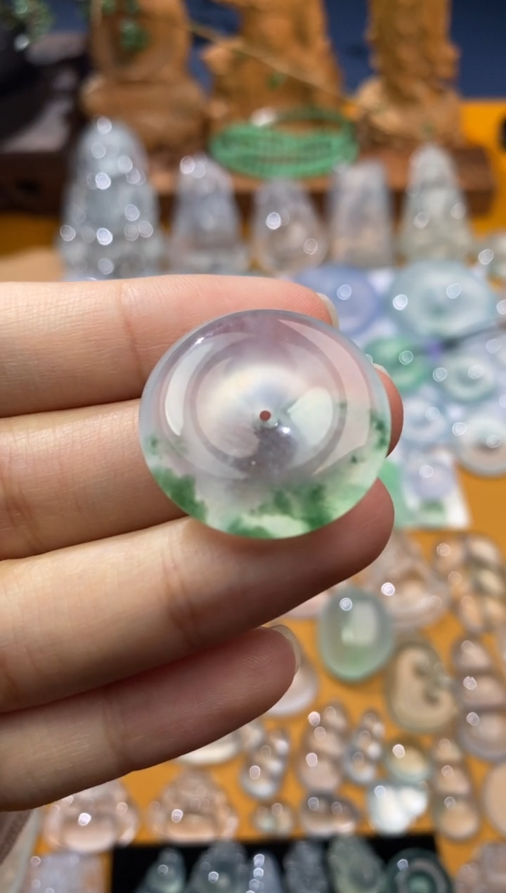 【闪购商品】定制翡翠未镶嵌平安扣26.1*6.1