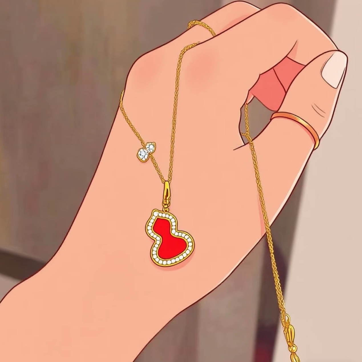 镀K葫芦项链气质女款时尚链条