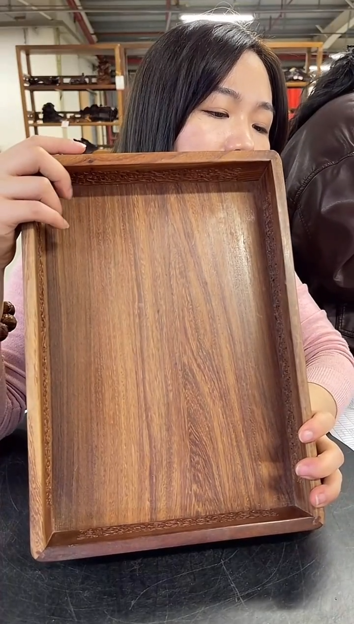 木DZ1210M7 镂空草夔长方盘