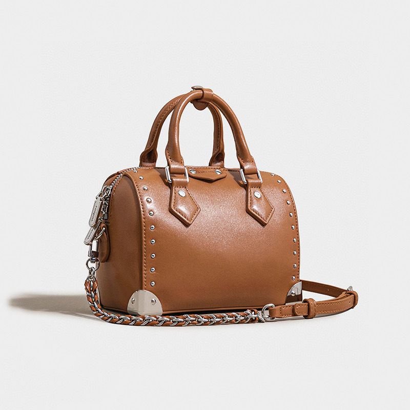 【C&R】潮流手提斜挎波士顿包SK-82952-曲奇饼干/18.5x14x10cm