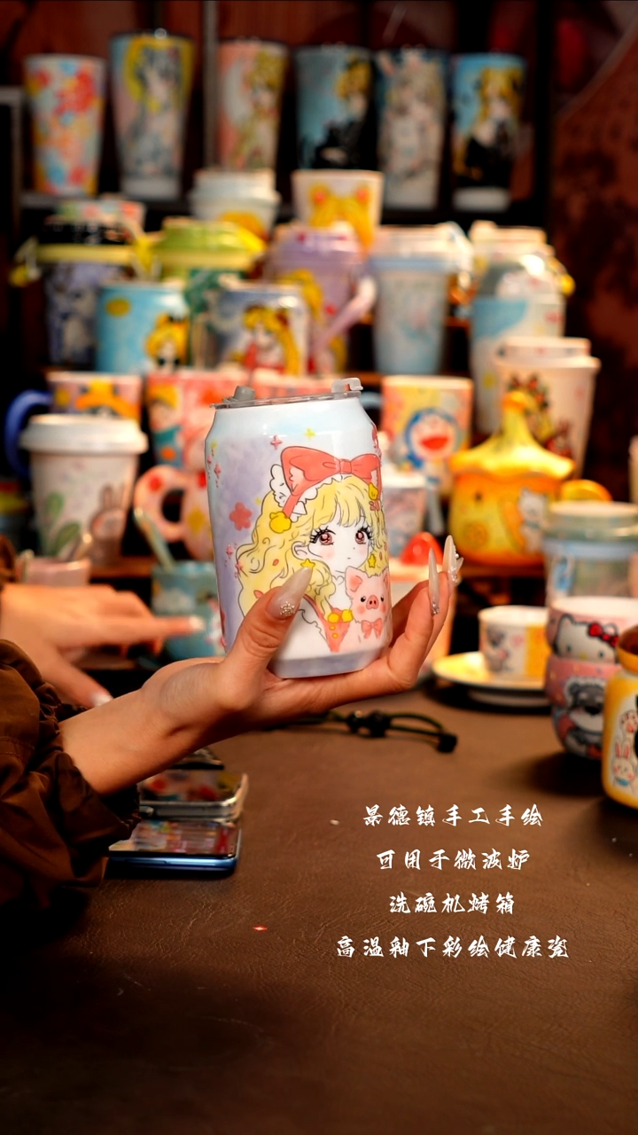 景德镇设计款手工手绘杯杯