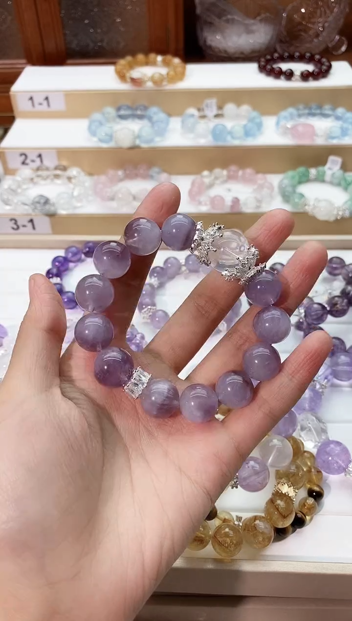 【闪购商品】水晶手串未镶嵌紫兔毛手串