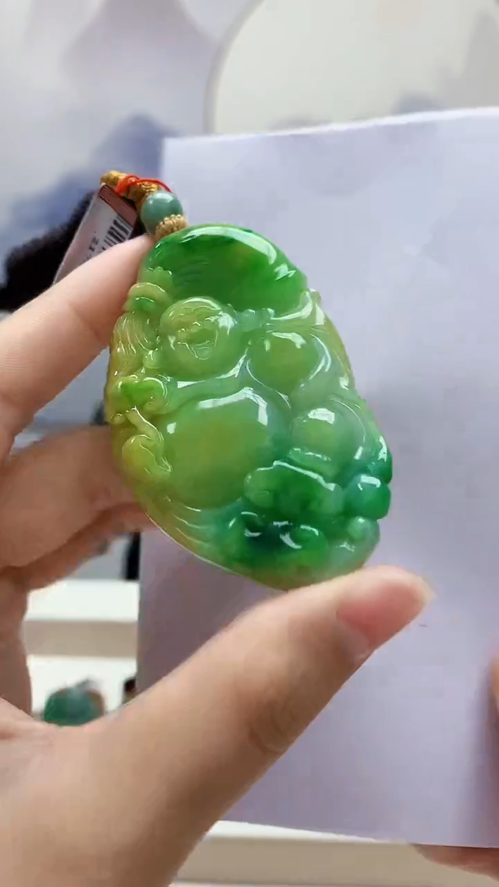 未镶嵌定制翡翠4852lr-毛货挂件57
