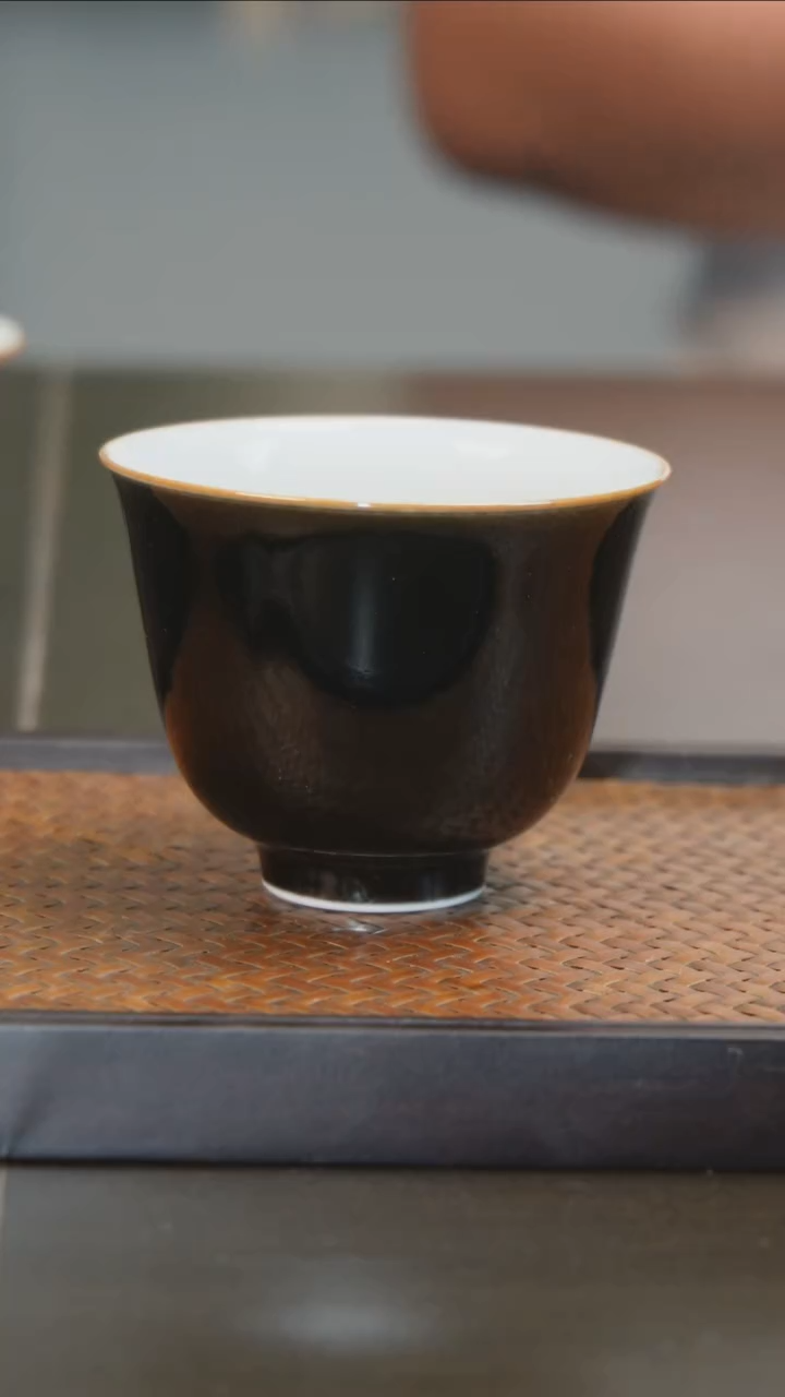 杯子乌金黑花神杯