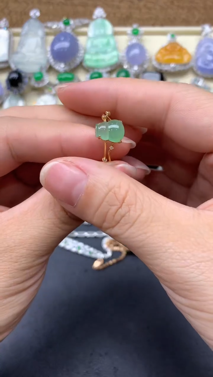 【闪购商品】翡翠戒指18K金镶嵌314-中国好珍宝