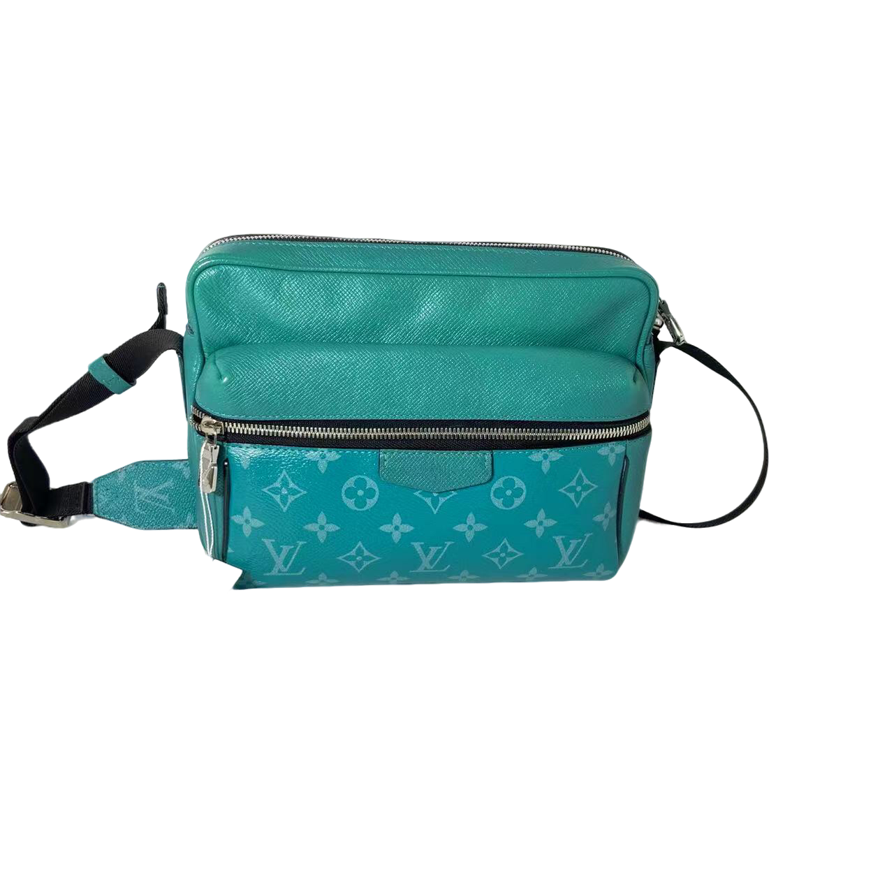99新 LouisVuitton/路易威登 墨绿色老花相机包/466