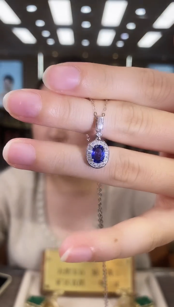 项链蓝宝石银S925镶嵌04