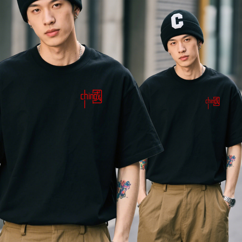 【一折粉丝福利】夏季潮牌男女同款圆领短袖宽松透气T恤28