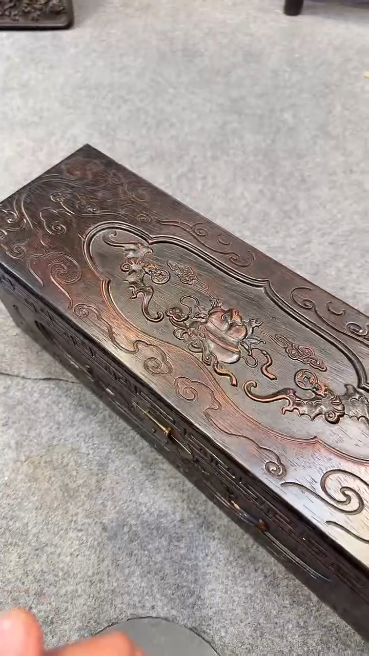 木紫檀拆件雕刻板以直播间实物为准微瑕老物件