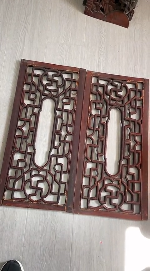 【闪购商品】香榧木一对孤品木雕88