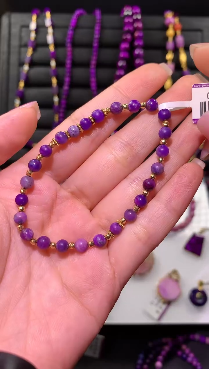 【闪购商品】苏纪石（舒俱来）.18K金镶嵌舒俱来手串