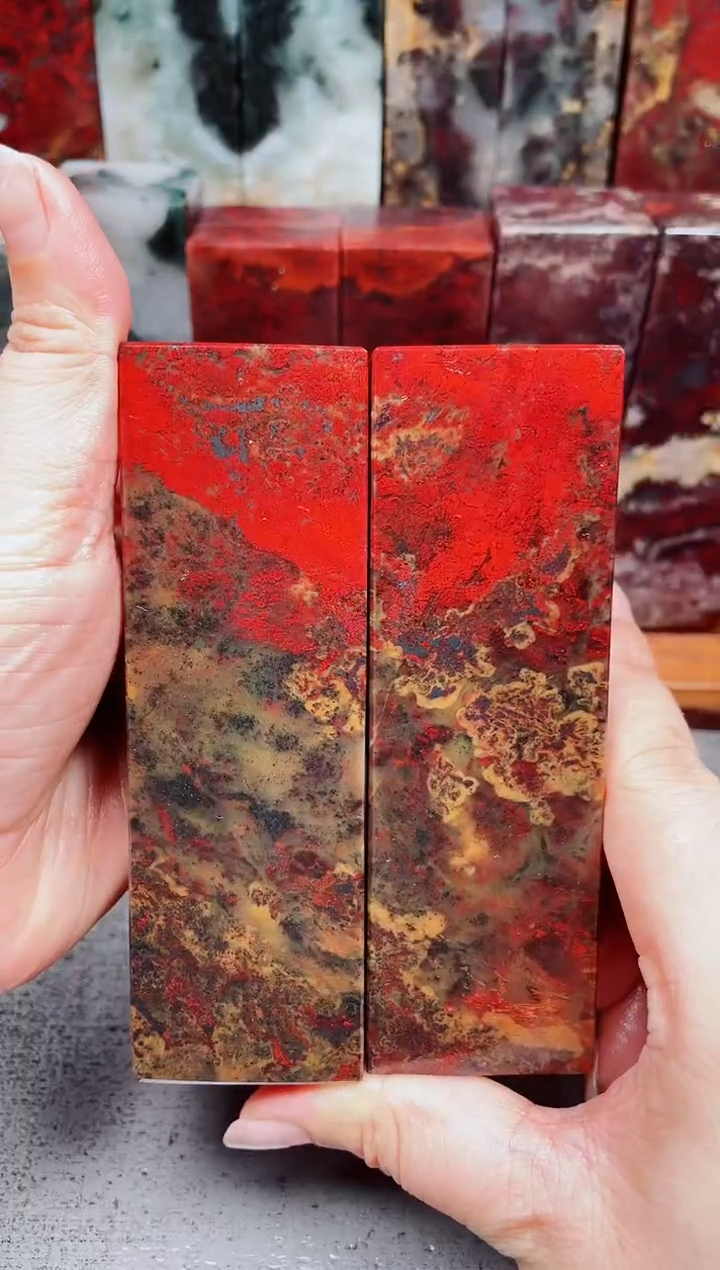 玉孤***想桂林鸡血玉素章