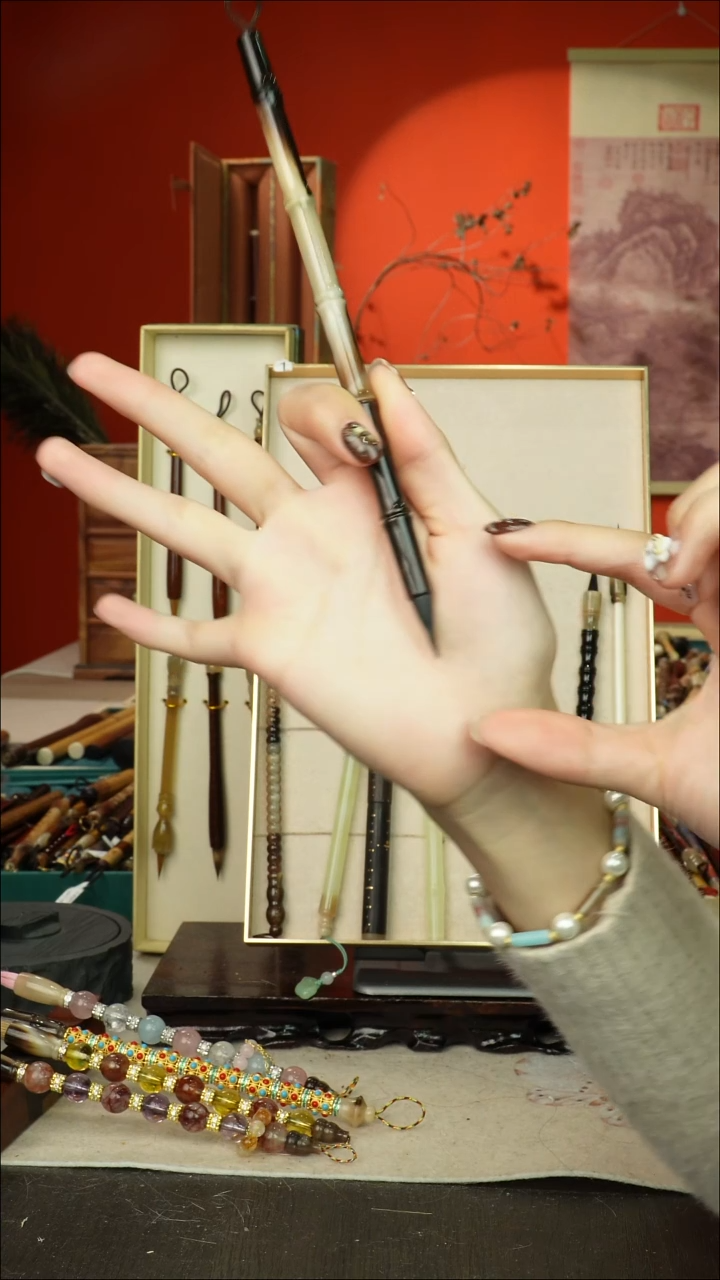 303号闪孤品高货毛笔链接 清水试笔 蘸墨不退