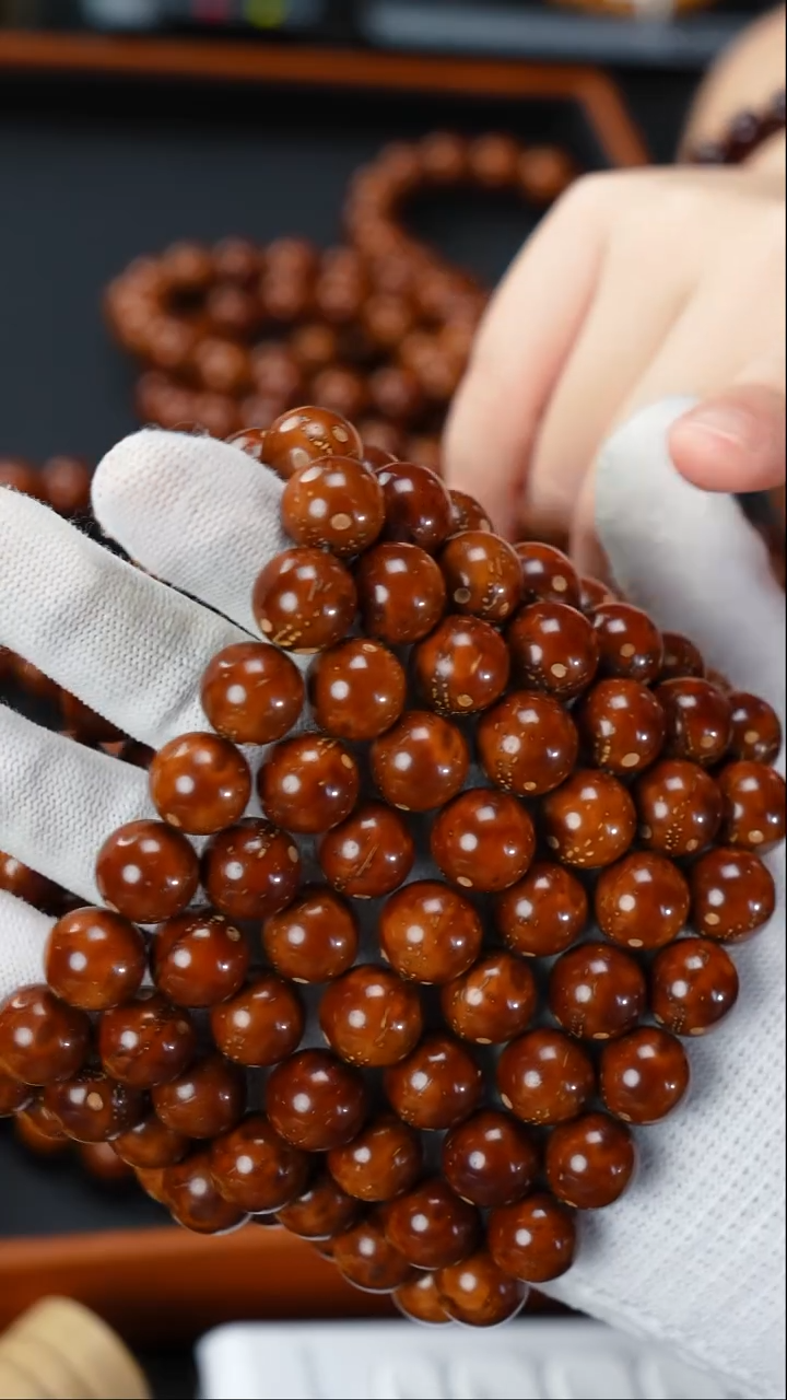 紫金鼠手串油核光珠13     10692