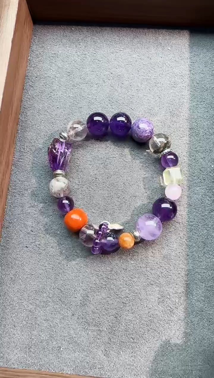 【闪购商品】水晶手链银S925镶嵌九紫离火手串