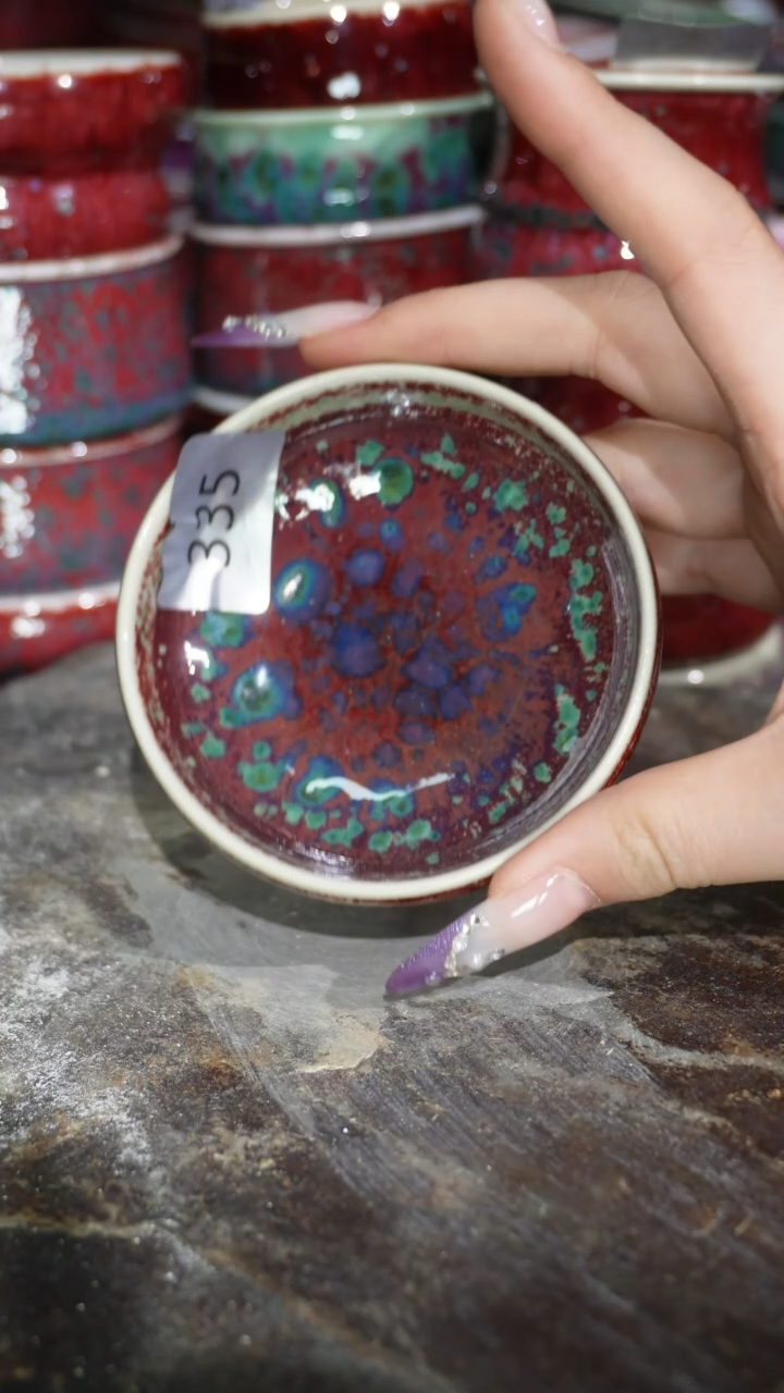 摆件陶精品窑变钧瓷茶器