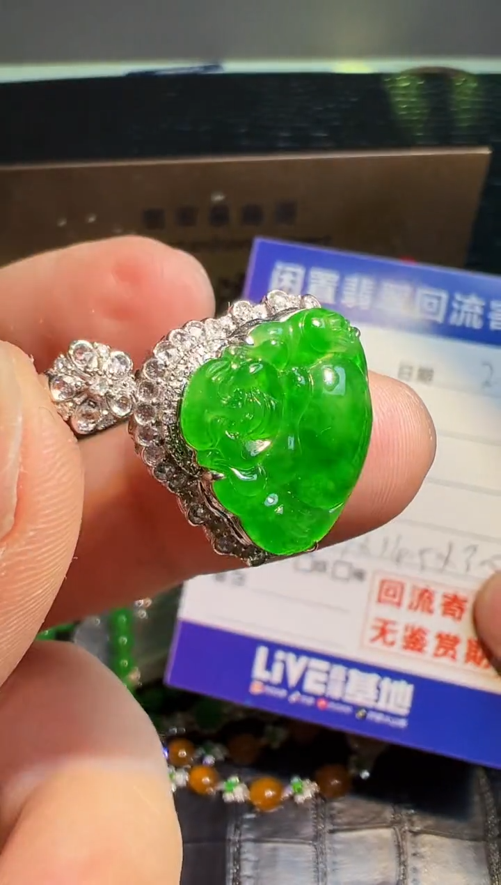 【闪购商品】翡翠颈饰18K金镶嵌翡翠回流