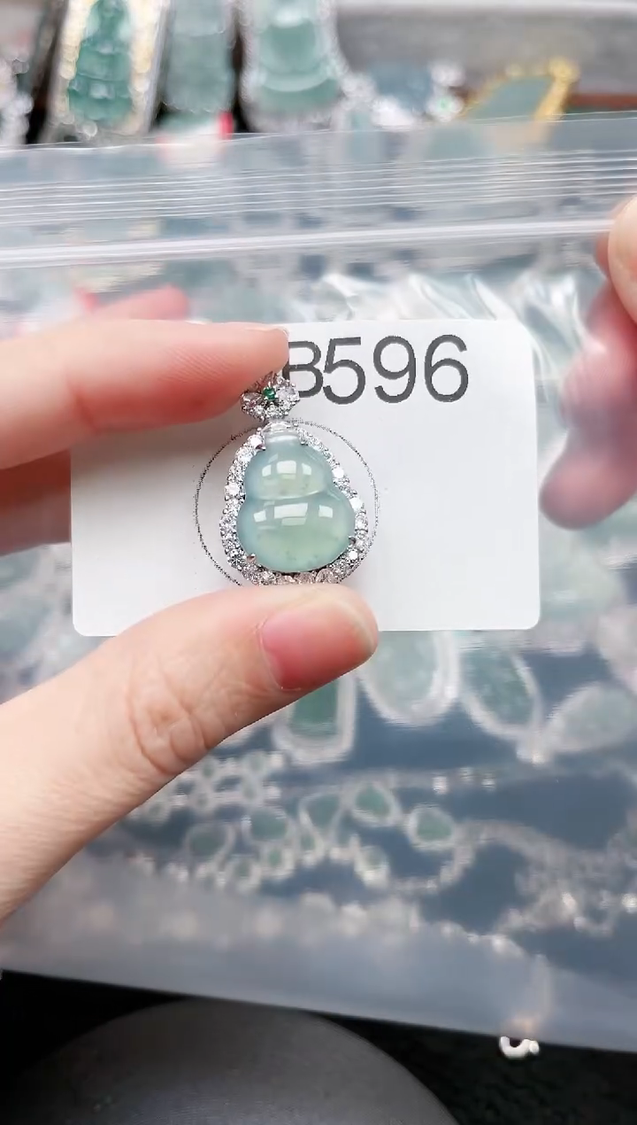 【闪购商品】翡翠颈饰未镶嵌赠皮绳596