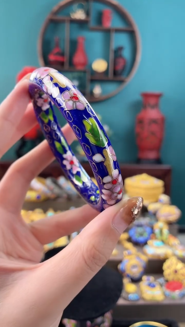 非遗景泰蓝镯子宝蓝