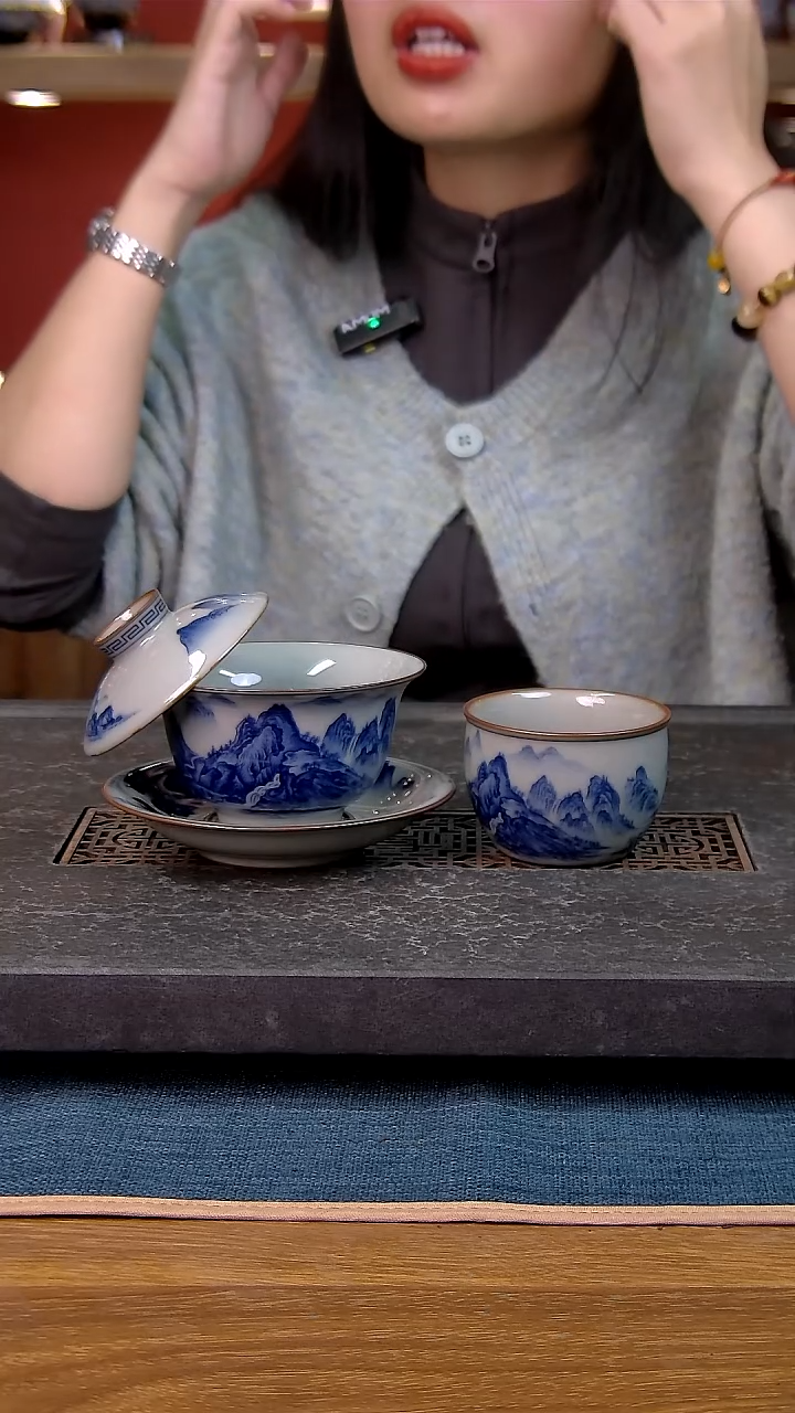 简装家用款2件套 老陶泥开片纹陶瓷茶具