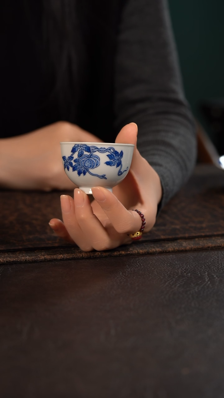 【闪购商品】杯HLX陶瓷折枝南瓜小鸡心杯