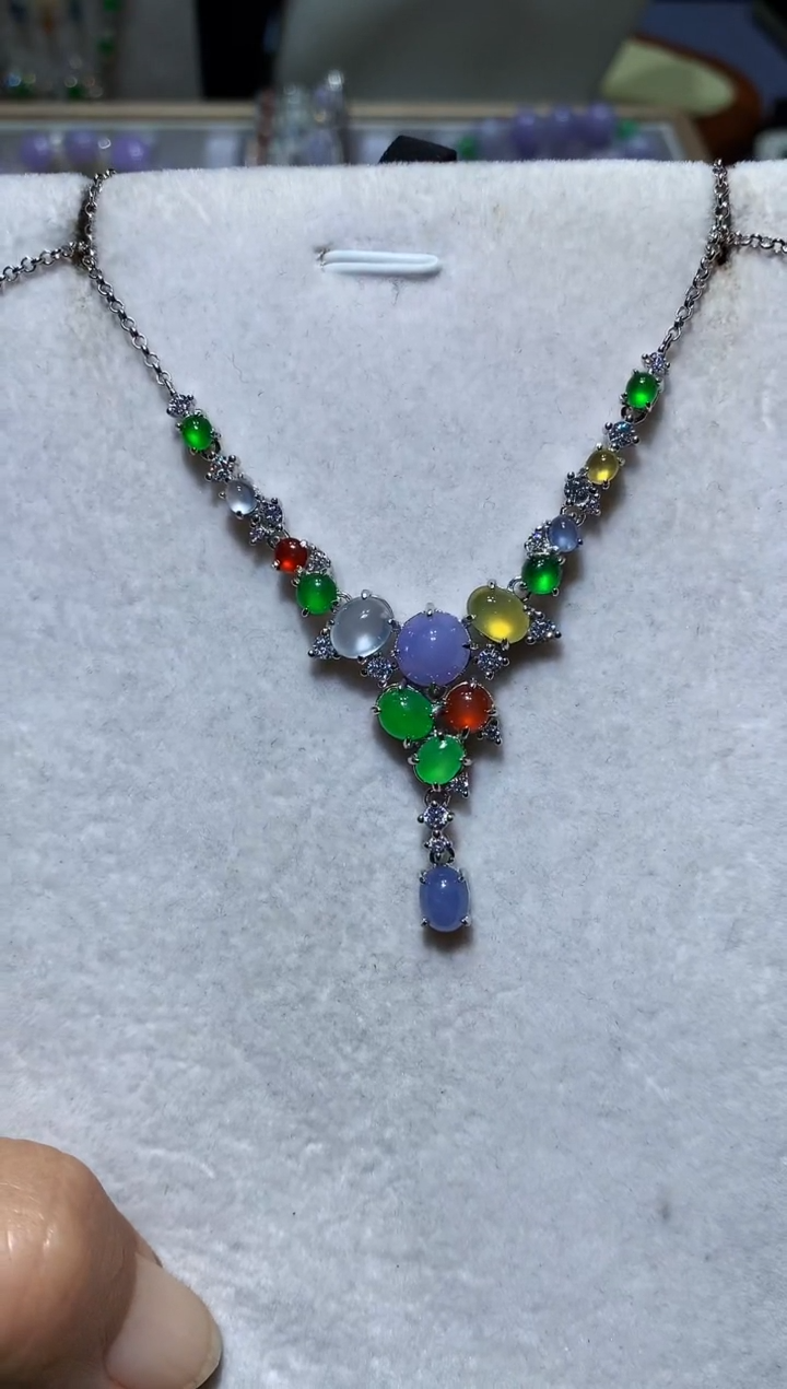 【闪购商品】翡翠耳饰未镶嵌套链