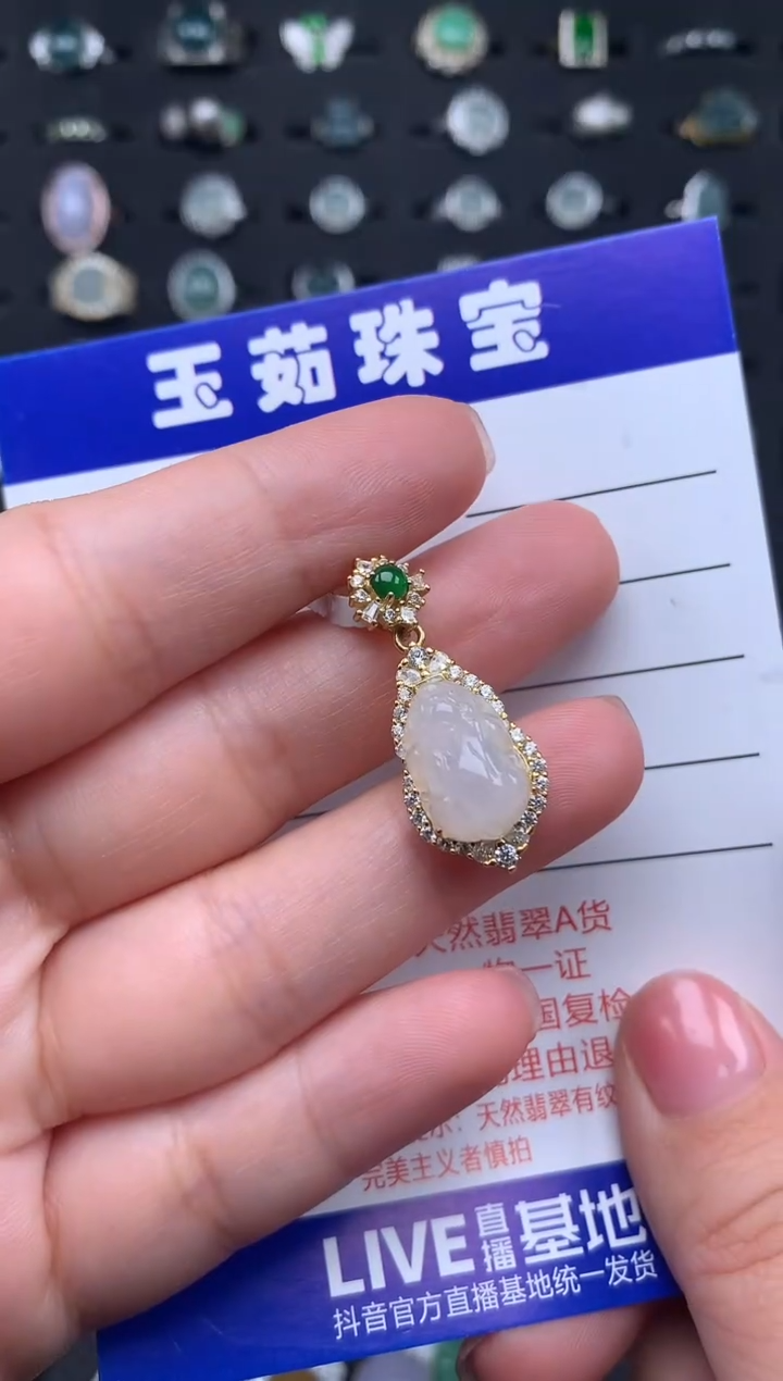 【闪购商品】翡翠颈饰银S925镶嵌23423423